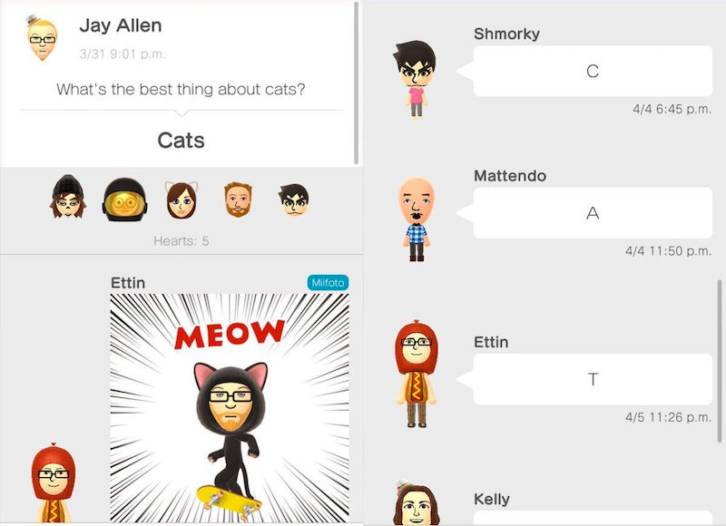 Illustration for article titled Nintendo's Miitomo Is Designed For Oversharing, Which Is Creepy